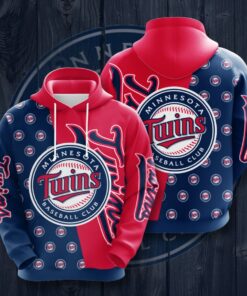 Minnesota Twins Custom Sport All Over Print Hoodie 3D 1