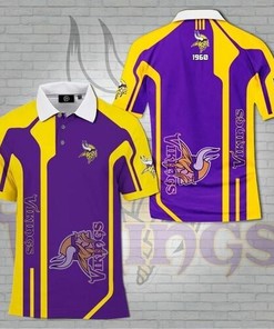 Minnesota Vikings 3D All Over Print Polo Shirt