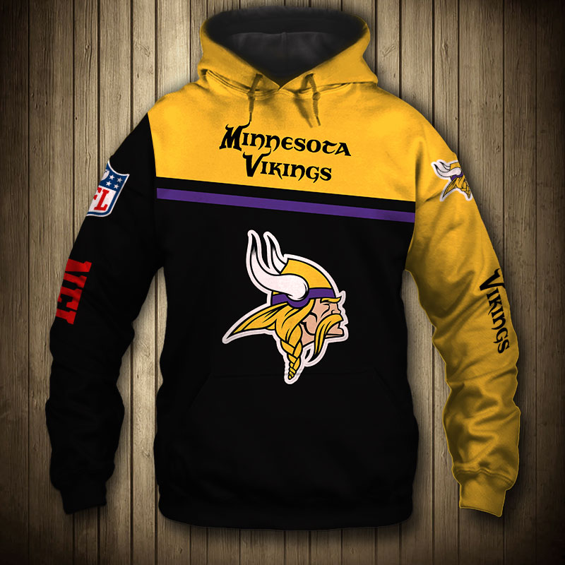 Minnesota Vikings 3D Skull Hoodie Pullover Zip Hoodie for Fans - Image 3