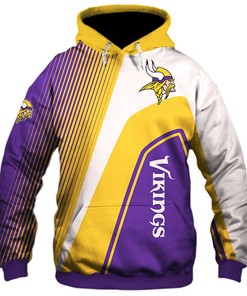 Minnesota Vikings 3D Zip Hoodie Zip Hoodie Pullover Nfl