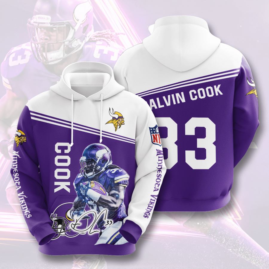Minnesota Vikings Custom Sport All Over Print Hoodie 3D 1