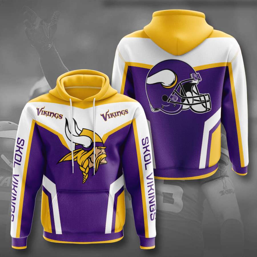 Minnesota Vikings Custom Sport All Over Print Hoodie 3D 12