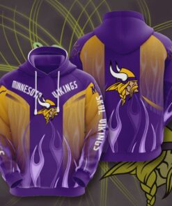Minnesota Vikings Custom Sport All Over Print Hoodie 3D 15