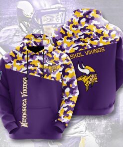 Minnesota Vikings Custom Sport All Over Print Hoodie 3D 16