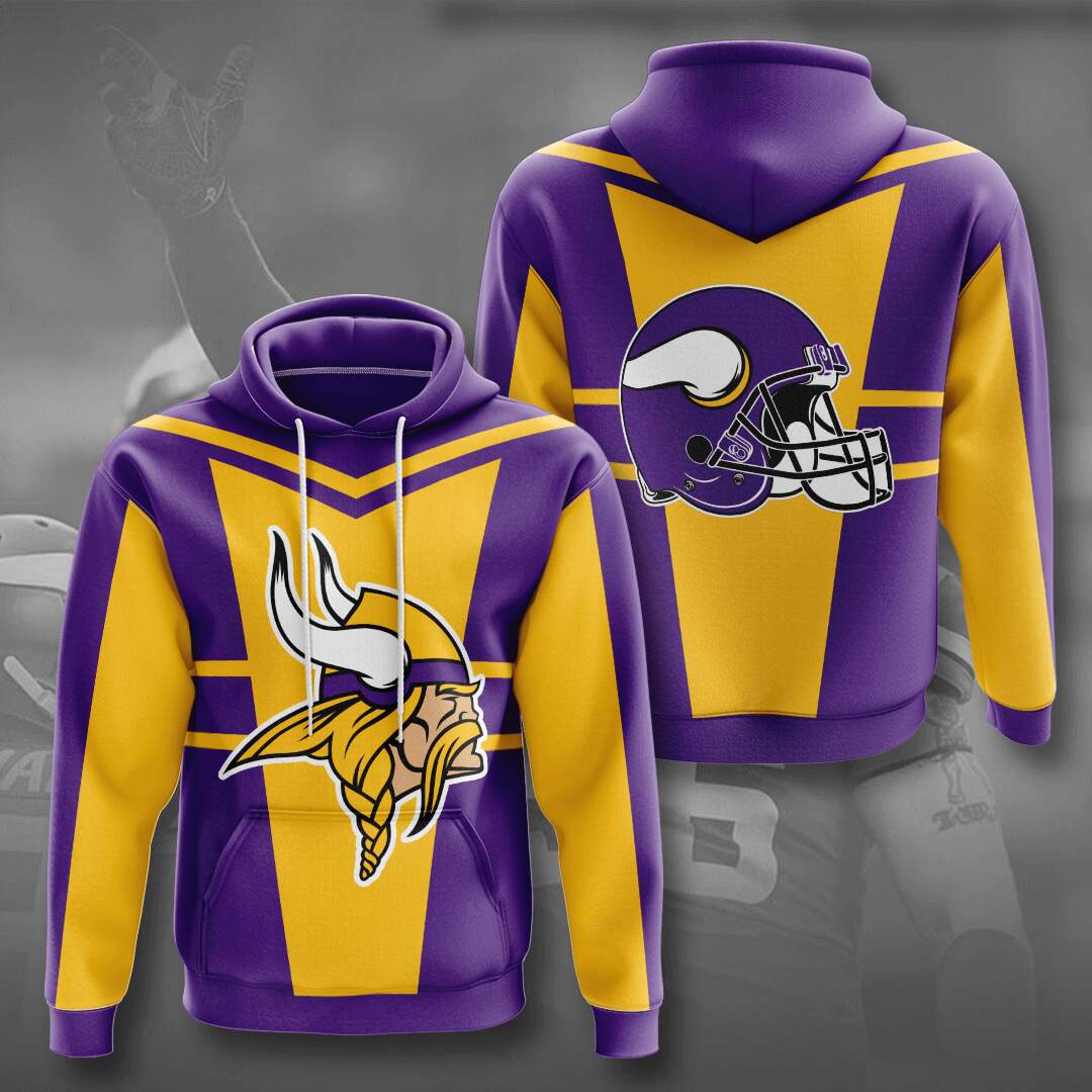 Minnesota Vikings Custom Sport All Over Print Hoodie 3D 3