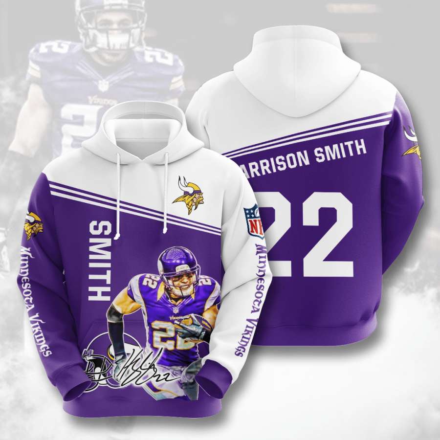 Minnesota Vikings Custom Sport All Over Print Hoodie 3D 4