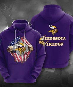 Minnesota Vikings Custom Sport All Over Print Hoodie 3D 6
