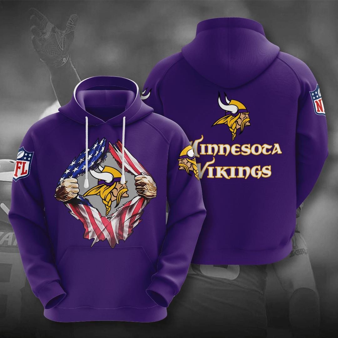Minnesota Vikings Custom Sport All Over Print Hoodie 3D 6