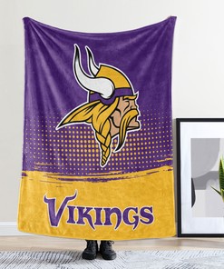 Minnesota Vikings Fleece Blanket Sherpa Blanket Quilt Gifts for Fans