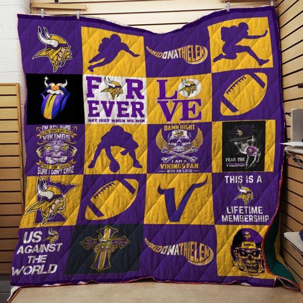 Minnesota Vikings For Fans Quilt Blanket Bedding Set