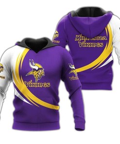 Minnesota Vikings Hoodie Curve Graphic Gifts for Fans