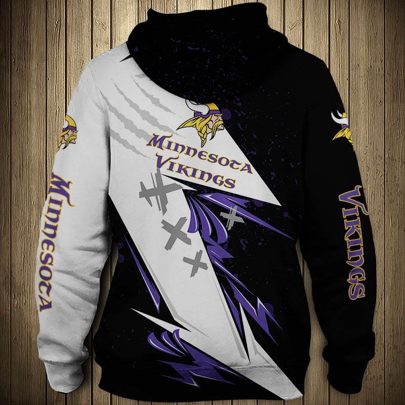 Minnesota Vikings Hoodie Thunder Graphic Gifts for Fans - Image 2
