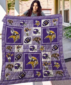 Minnesota Vikings Quilt Blanket Bedding Set for Fans