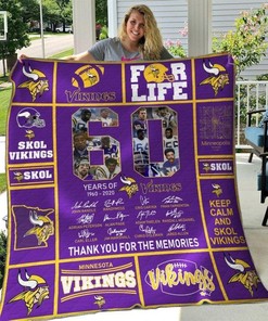 Minnesota Vikings Quilt Blanket Bedding Set for Home Décor