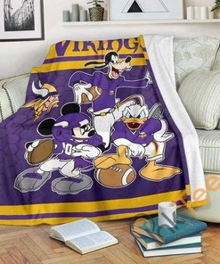 Minnesota Vikings Team Sherpa Fleece Blanket Gifts for Family, for Couple