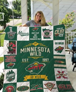Minnesota Wild EST 19 Go Wild Quilt Blanket Bedding Set