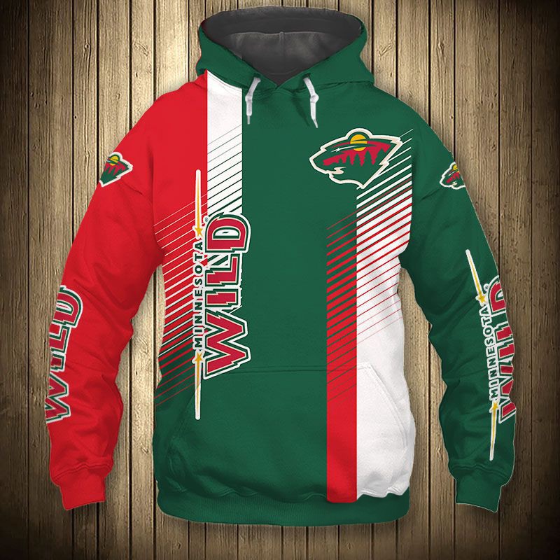 Minnesota Wild Hoodie 3D Cute Design Pullover Nhl