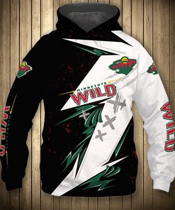 Minnesota Wild Hoodie 3D Thunder Design Pullover Nhl