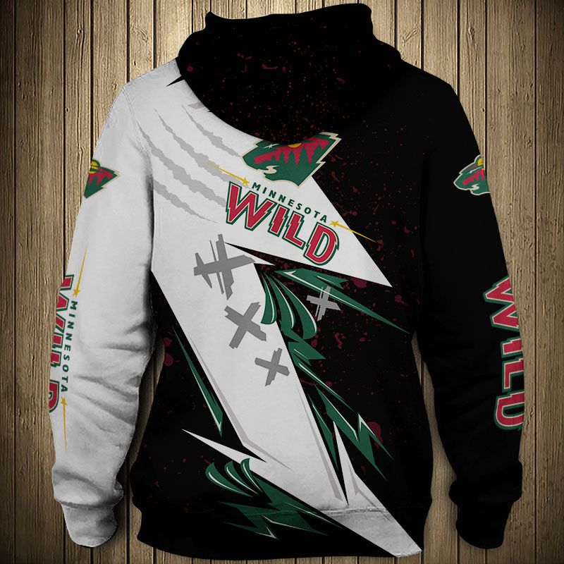 Minnesota Wild Hoodie 3D Thunder Design Pullover Nhl - Image 3
