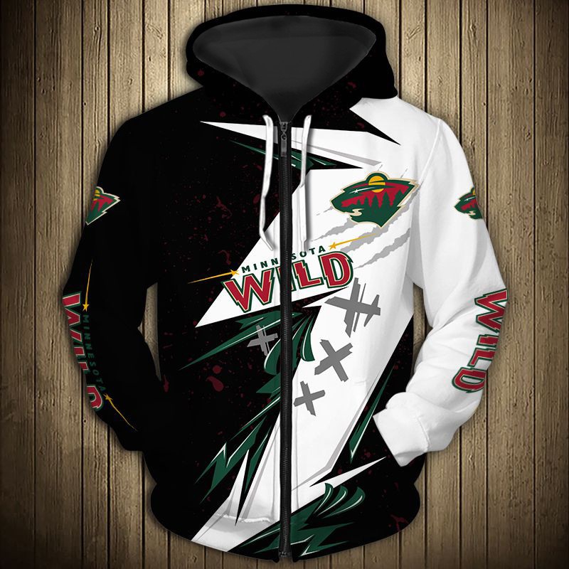 Minnesota Wild Hoodie 3D Thunder Design Pullover Nhl - Image 4