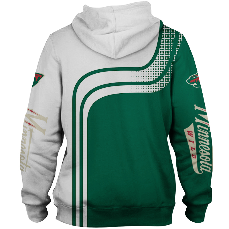 Minnesota Wild Hoodie Zip Hoodie Pullover Gift for Fans - Image 3