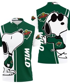 Minnesota Wild Snoopy Lover 3d Printed Polo Shirt All Over Print Shirt 3d T-shirt