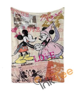 Minnie And Mickey Mouse Happy Couple Limited Edition 4107 Sherpa Fleece Blanket Gifts for Family, for Couple
