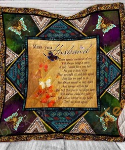 Miss You Husband Quilt Blanket Bedding Set