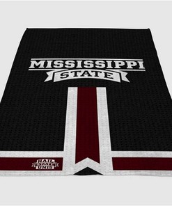 Mississippi State Bulldogs Baseball Sherpa Fleece Blanket Gifts for Family, for Couple