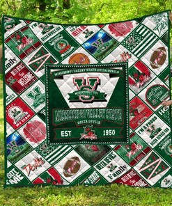 Mississippi Valley State Delta Devils Quilt Blanket Bedding Set