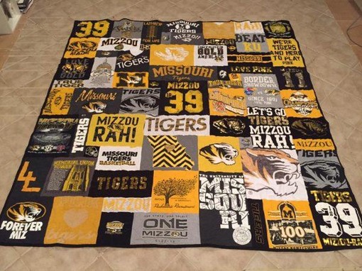 Missouri Tigers Quilt Blanket Bedding Set