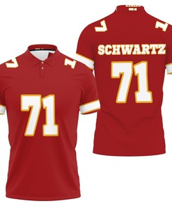 Mitchell Schwartz Kannas City Jersey Inspired Style 3D All Over Print Polo Shirt