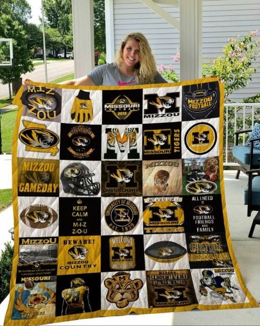 Mizzou Gameday Ncaa Missouri Tigers Quilt Blanket Bedding Set
