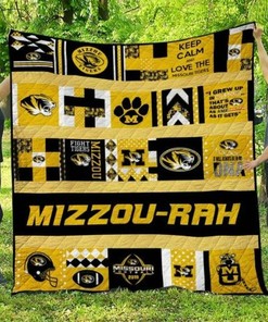 Mizzou Rah Ncaa Missouri Tigers Quilt Blanket Bedding Set