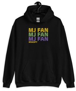 Mj Fan Embroidery Hoodie Unisex