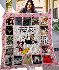 Mk Bon Jovi Quilt Blanket Bedding Set for Home Décor