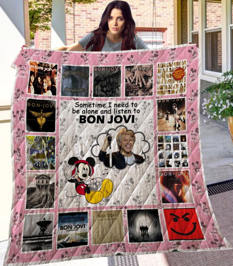 Mk Bon Jovi Quilt Blanket Bedding Set for Home Décor