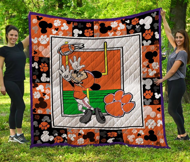 Mk Clemson Tigers Quilt Blanket Bedding Set for Home Décor