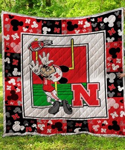 Mk Nebraska Cornhuskers Quilt Blanket Bedding Set