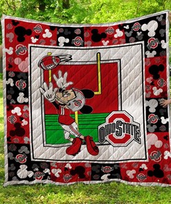 Mk Ohio State Buckeyes Quilt Blanket Bedding Set