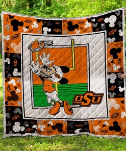 Mk Oklahoma State Cowboys Quilt Blanket Bedding Set