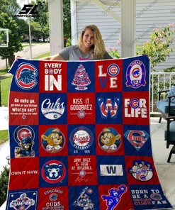 Mlb Chicago Cubs Quilt Blanket Bedding Set for Home Décor