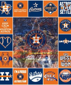 Mlb Houston Astros Team Quilt Blanket Bedding Set