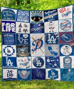 Mlb Los Angeles Dodgers Love LA Dodgers Quilt Blanket Bedding Set