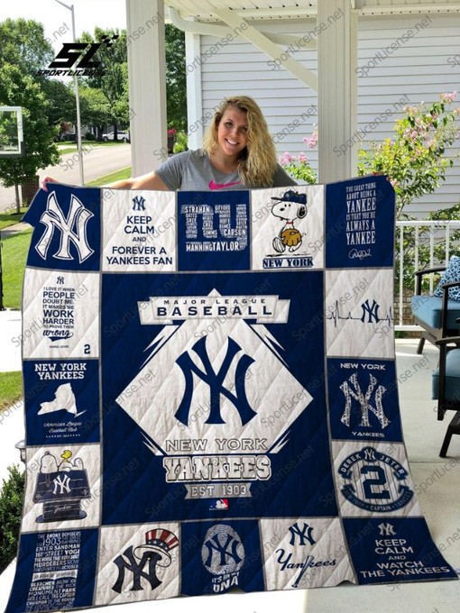 Mlb New York Yankees Quilt Blanket Bedding Set Gifts for Fans