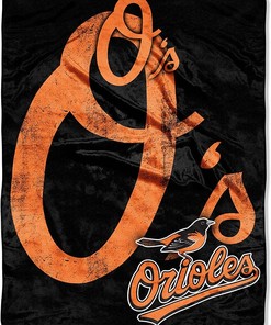 Mlb Soft Cozy Washable Baltimore Orioles Sherpa Fleece Blanket Gifts for Family, for Couple