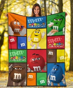 M&m Funny Idea M&m Lover Sherpa Fleece Blanket Gifts for Family, for Couple