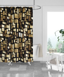 Mod Blocks Abstract Shower Curtain Optional Towels