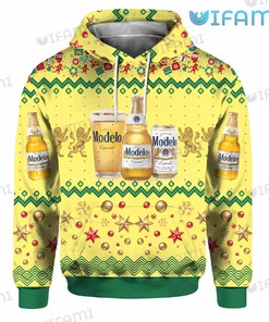 Modelo Hoodie 3D Bottle Glass Can Modelo Beer Lovers Gift