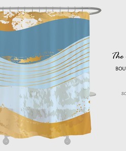 Modern Art Shower Curtain, Marble Texture Waterproof And Washable Bath Curtain For Bathroom Set, Home Decor